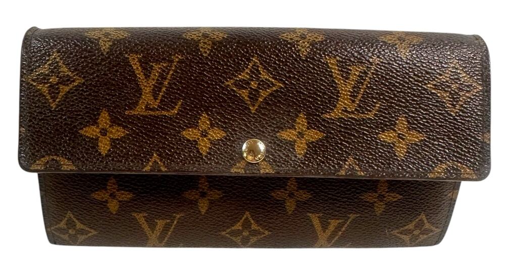 Louis Vuitton Monogram Sarah Wallet Rare Interior Print w/ Box & Dust Bag